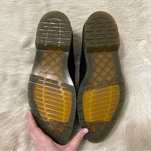 Dr. Martens Elphie Black Virginia Leather Mary Jane Shoes Chunky Ballet Flat 10 - Picture 8 of 12